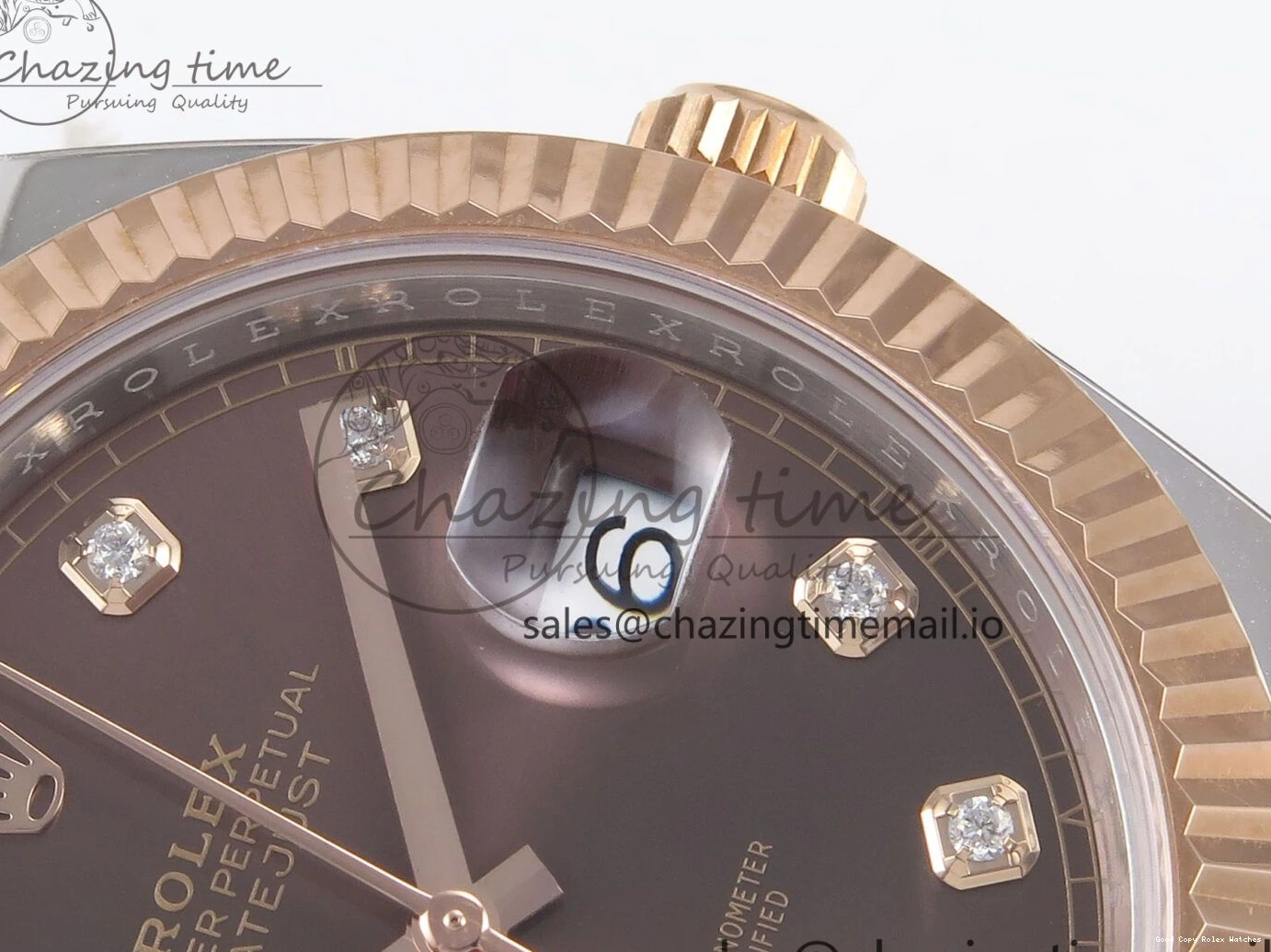 Good Copy Rolex Watches SH3235（Gain ARF Edition 126331 SS Brown DateJust Bracelet 1111 on RG Jubilee 1:1 41 Diamonds 904L Best Thermal Steel Weight） Dial 1230